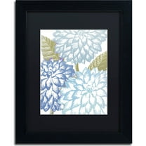 Trademark Fine Art "Sea Dahlias I" Canvas Art by Color Bakery, Black Matte, Black Frame