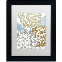 Trademark Fine Art "Sea Dahlias II" Canvas Art by Color Bakery, White Matte, Black Frame