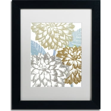 Trademark Fine Art "Sea Dahlias II" Canvas Art by Color Bakery, White Matte, Black Frame