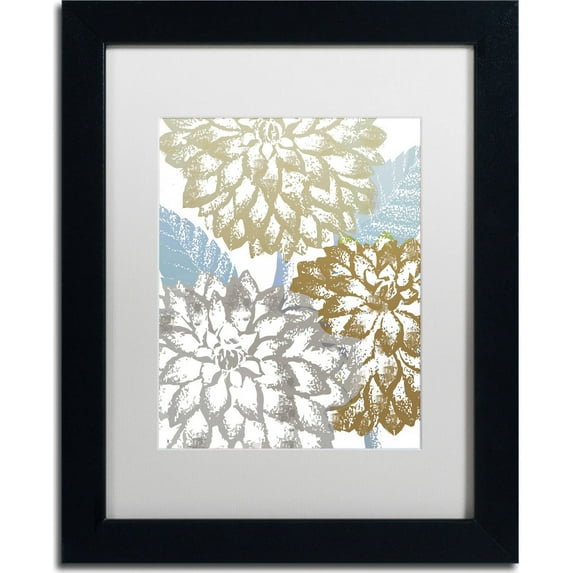 Trademark Fine Art "Sea Dahlias II" Canvas Art by Color Bakery, White Matte, Black Frame