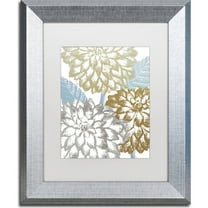 Trademark Fine Art "Sea Dahlias II" Canvas Art by Color Bakery, White Matte, Silver Frame