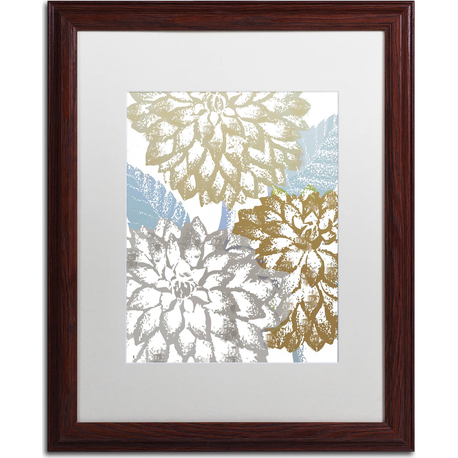 Trademark Fine Art "Sea Dahlias II" Canvas Art by Color Bakery, White Matte, Wood Frame
