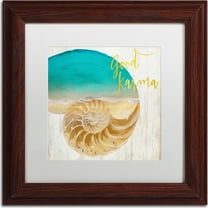 Trademark Fine Art "Sea In My Hand" Canvas Art by Color Bakery, White Matte, Wood Frame