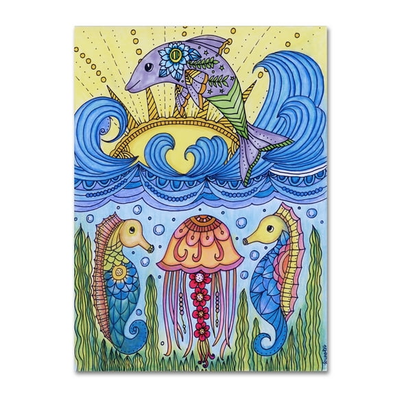 Trademark Fine Art 'Sea Life 24 - Color' Canvas Art by KCDoodleArt