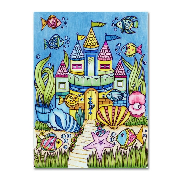 Trademark Fine Art 'Sea Life 9 - Color' Canvas Art by KCDoodleArt