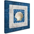 thumbnail image 1 of Trademark Fine Art "Sea Shell III on Blue" Canvas Art by Belinda Aldrich, 1 of 3