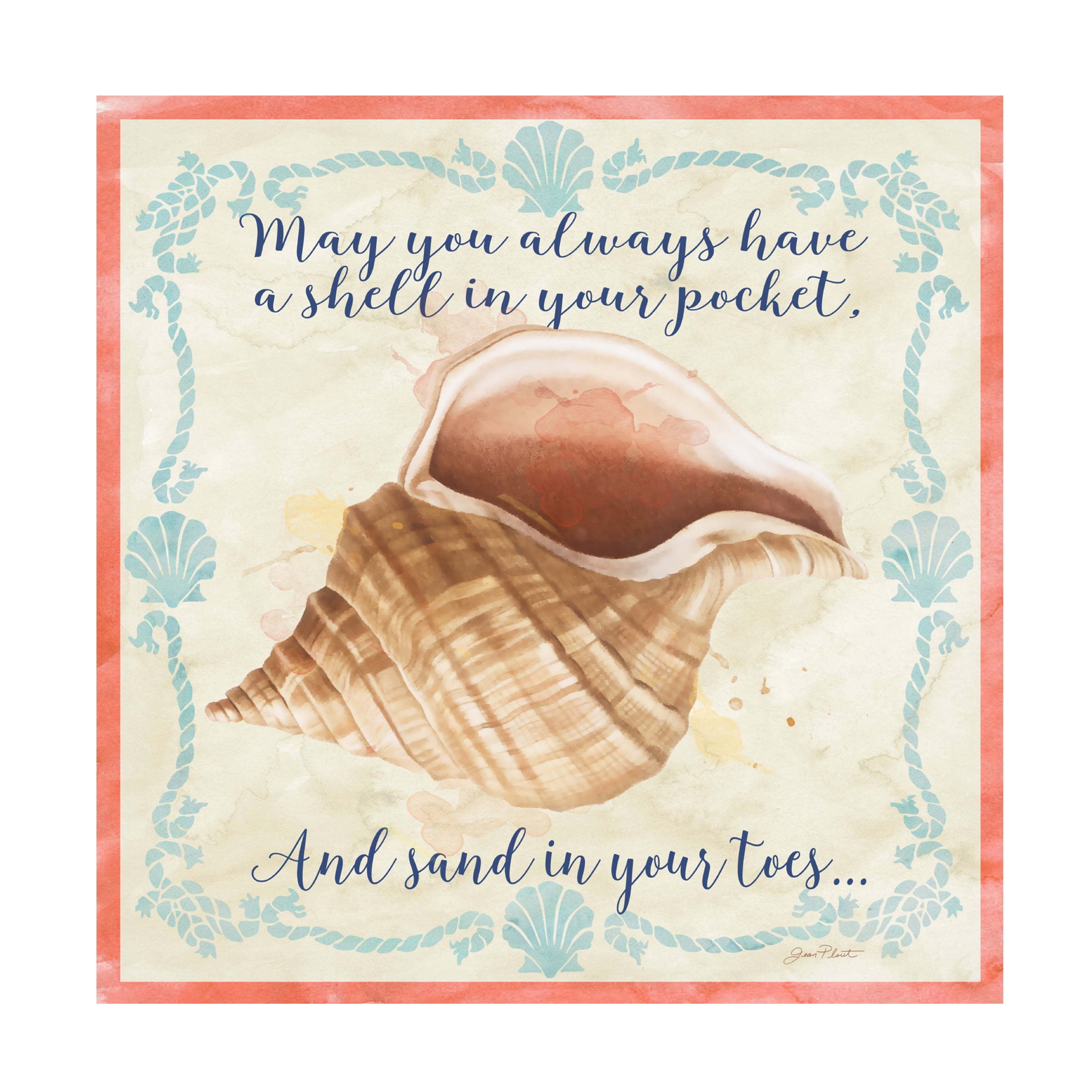 Trademark Fine Art 'Sea Shells 2' Canvas Art by Jean Plout