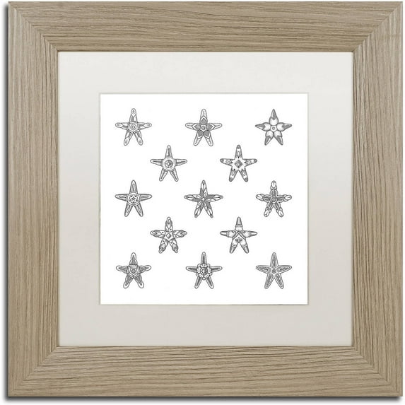 Trademark Fine Art "Sea Stars" Canvas Art by Filippo Cardu, White Matte, Birch Frame