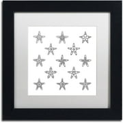 Trademark Fine Art "Sea Stars" Canvas Art by Filippo Cardu, White Matte, Black Frame