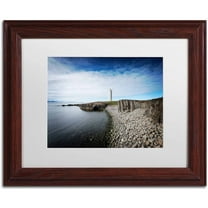 Trademark Fine Art 'Sea and Silence' Canvas Art by Philippe Sainte-Laudy, White Matte, Wood Frame
