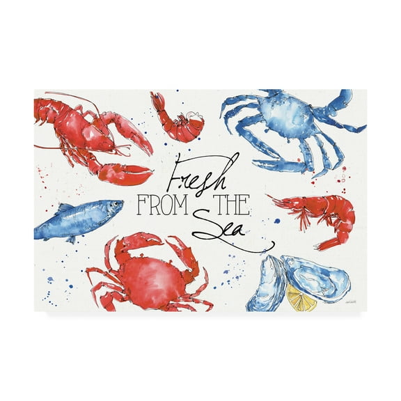 Trademark Fine Art 'Seafood Shanty I' Canvas Art by Anne Tavoletti