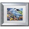 thumbnail image 1 of Trademark Fine Art 'Sealife' Canvas Art by Jenny Newland, White Matte, Silver Frame, 1 of 4