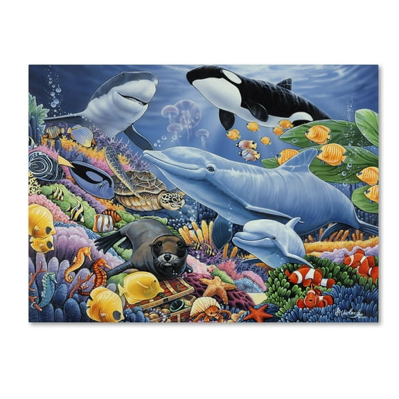 Trademark Fine Art 'Sealife' Canvas Art by Jenny Newland