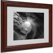 Trademark Fine Art "Searching Light I" Matted Framed Art by Moises Levy, Wood Frame