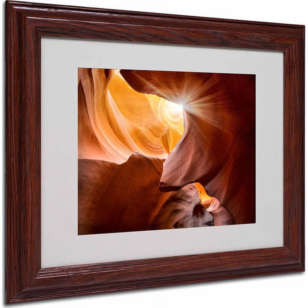 Trademark Fine Art "Searching Light III" Matted Framed Art by Moises Levy, Wood Frame