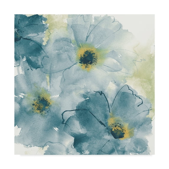 Trademark Fine Art 'Seashell Cosmos II Blue and Yellow' Canvas Art by Chris Paschke
