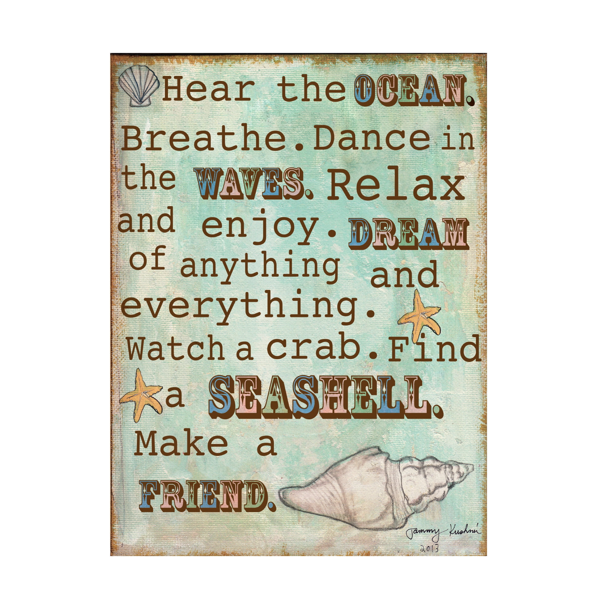 Trademark Fine Art 'Seashells' Canvas Art by Tammy Kushnir