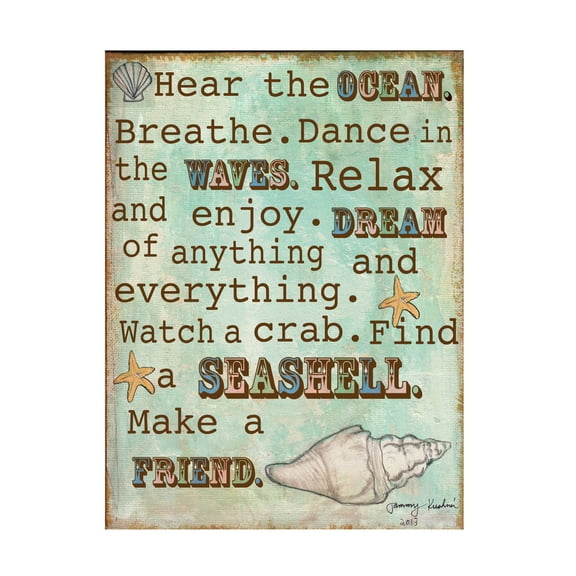 Trademark Fine Art 'Seashells' Canvas Art by Tammy Kushnir