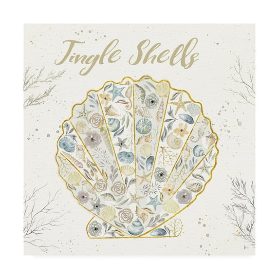 Trademark Fine Art 'Seaside Blossoms I Blue Jingle' Canvas Art by Jess Aiken