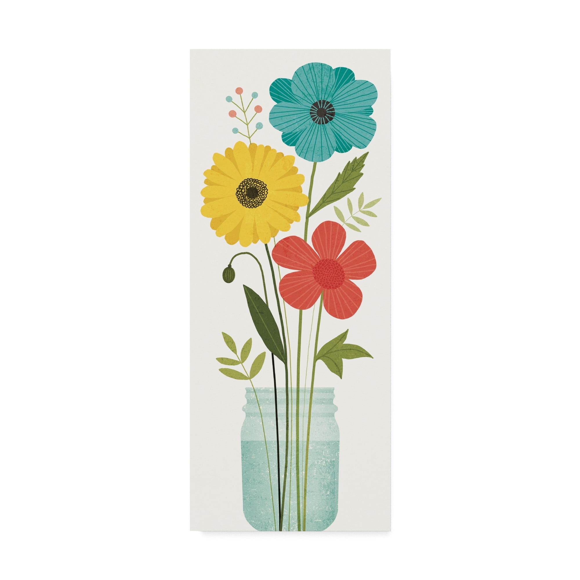 Trademark Fine Art 'Seaside Bouquet V Mason Jar no Word' Canvas Art by Michael Mullan
