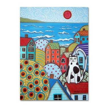 Trademark Fine Art 'Seaside Cat' Canvas Art by Karla Gerard