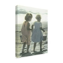 Trademark Fine Art 'Seaside Girls' Canvas Art by Gail Goodwin