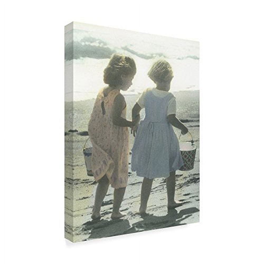 Trademark Fine Art 'Seaside Girls' Canvas Art by Gail Goodwin