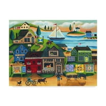 Trademark Fine Art 'Seaside Harbor' Canvas Art by Cheryl Bartley