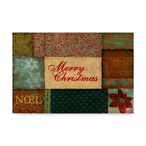 Trademark Fine Art Seasonal Canvas Art ' Christmas Patches ' by Art Licensing Studio