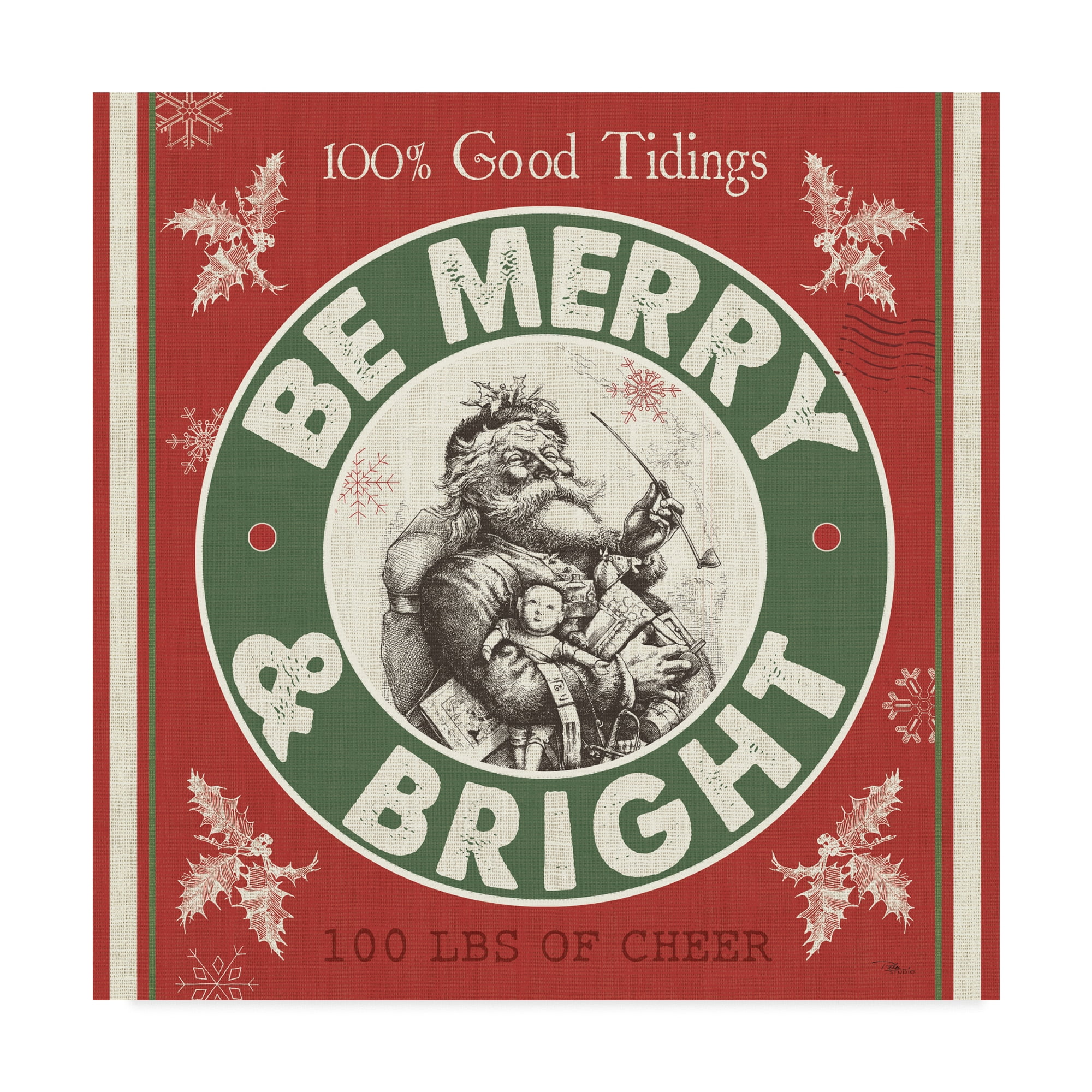 Trademark Fine Art Seasonal Canvas Art ' Farmhoe Holiday I Color ' by Pela Studio