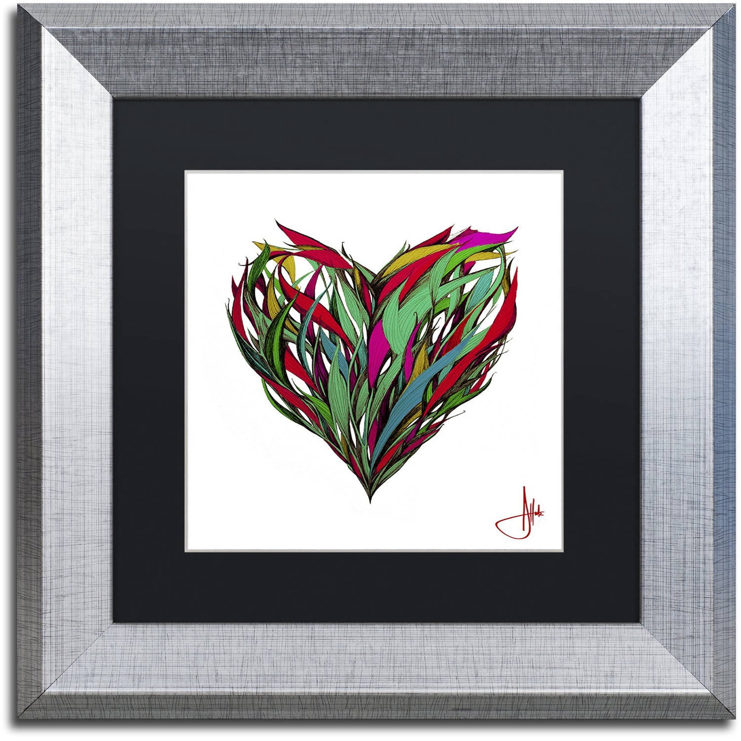 Trademark Fine Art 'Seasons' Canvas Art by Marc Allante, Black Matte, Silver Frame