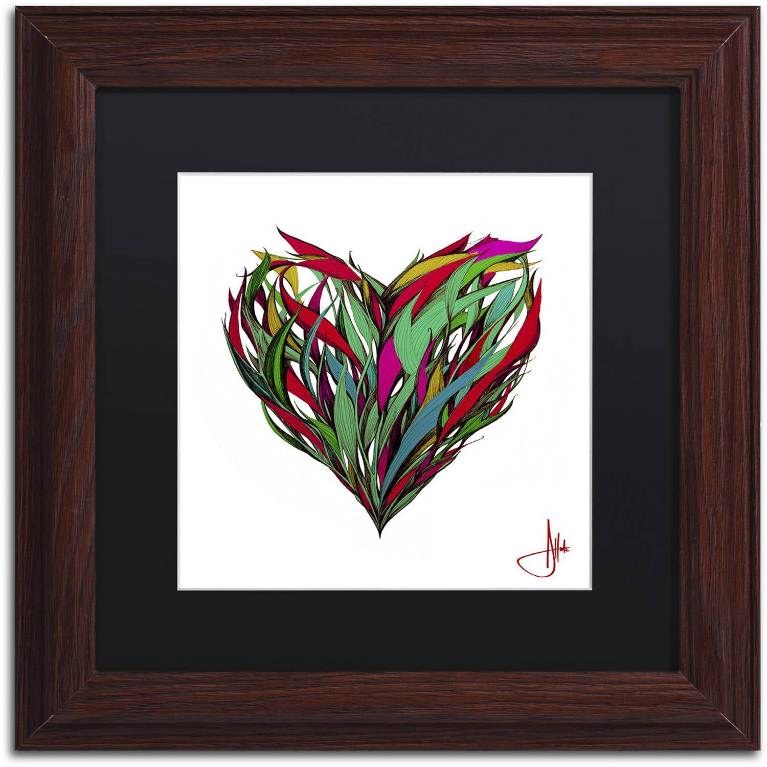 Trademark Fine Art 'Seasons' Canvas Art by Marc Allante, Black Matte, Wood Frame