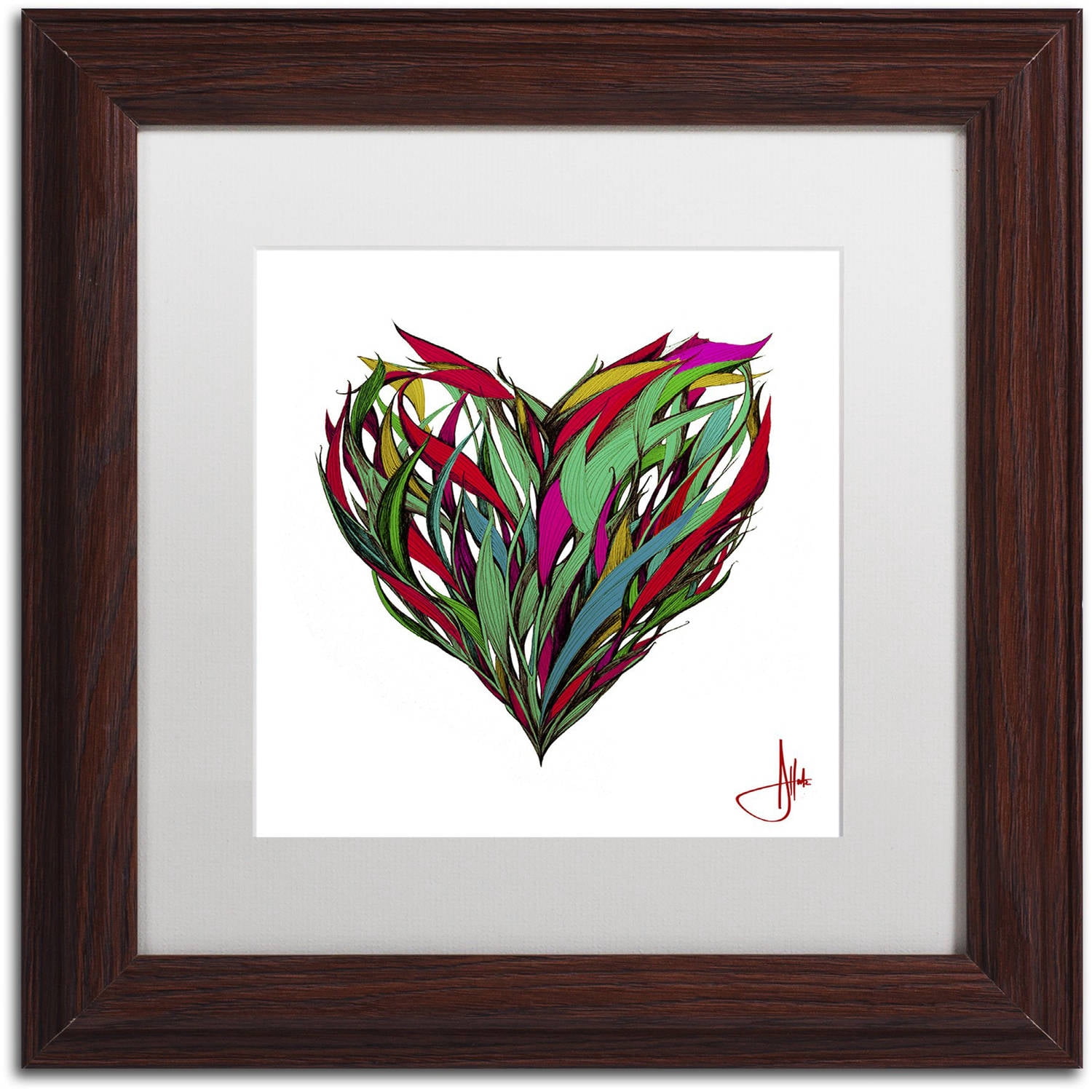 Trademark Fine Art 'Seasons' Canvas Art by Marc Allante, White Matte, Wood Frame