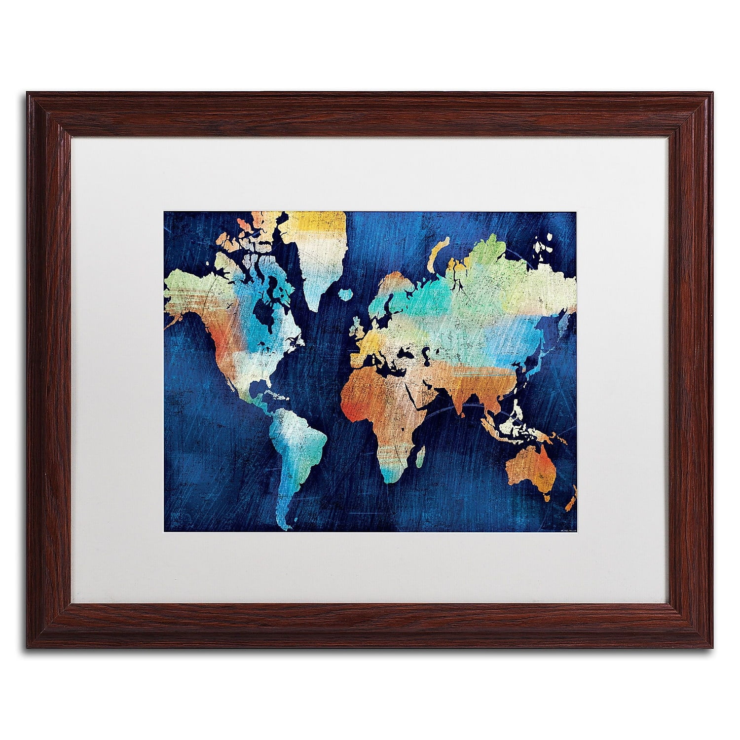 Trademark Fine Art "Seasons Change" Canvas Art by Michael Mullan, White Matte, Wood Frame