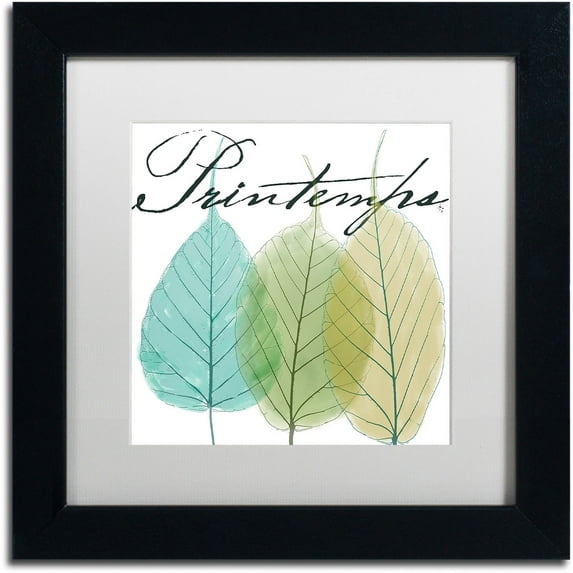 Trademark Fine Art "Seasons I" Canvas Art by Color Bakery White Matte, Black Frame