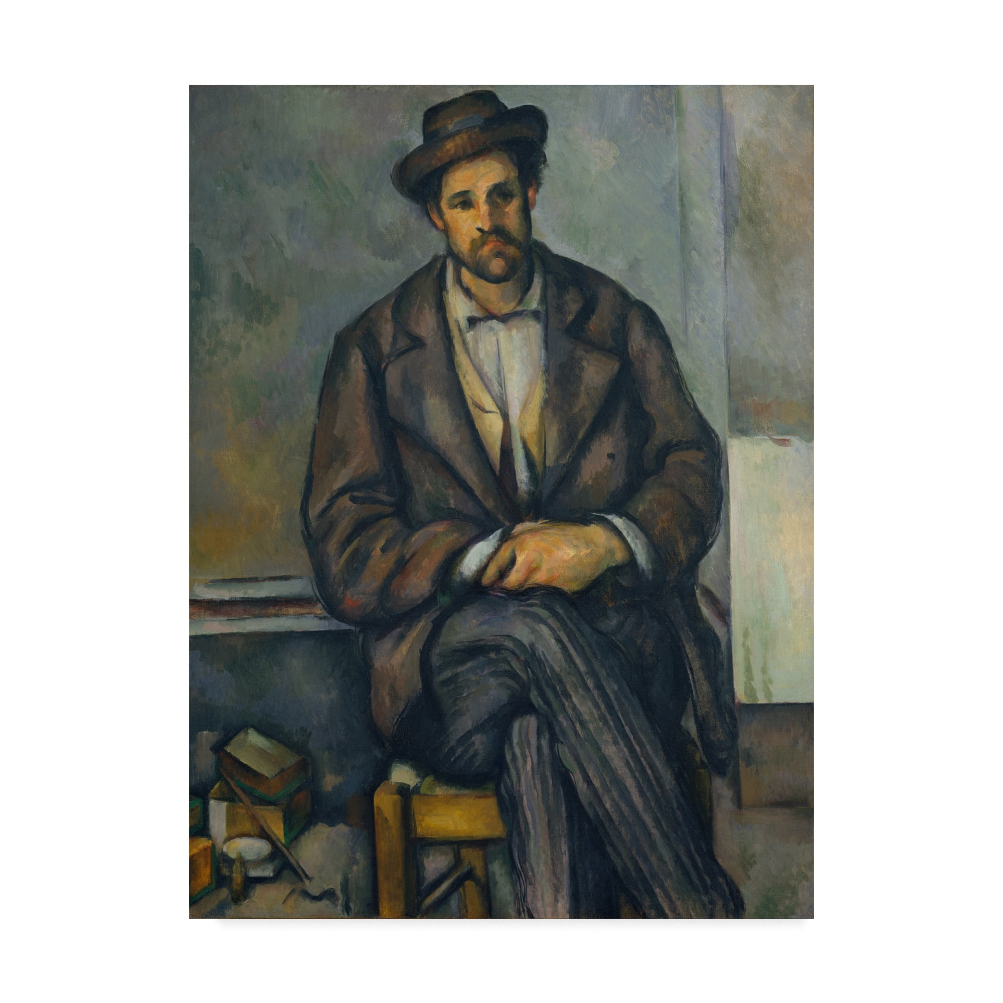 Trademark Fine Art 'Seated Peasant' Canvas Art by Paul Cezanne