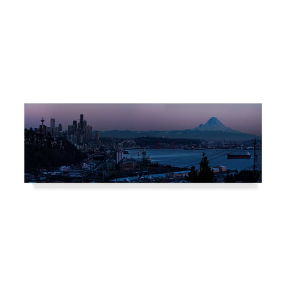 Trademark Fine Art 'Seattle Skyline At Dusk' Canvas Art by Brenda Petrella Photography Llc