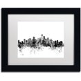 thumbnail image 1 of Trademark Fine Art "Seattle Washington Skyline B&W" Canvas Art by Michael Tompsett, White Matte, Black Frame, 1 of 4