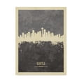 thumbnail image 1 of Trademark Fine Art 'Seattle Washington Skyline Gray' Canvas Art by Michael Tompsett, 1 of 4
