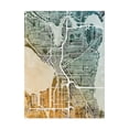 thumbnail image 1 of Trademark Fine Art 'Seattle Washington Street Map Teal Orange' Canvas Art by Michael Tompsett, 1 of 4