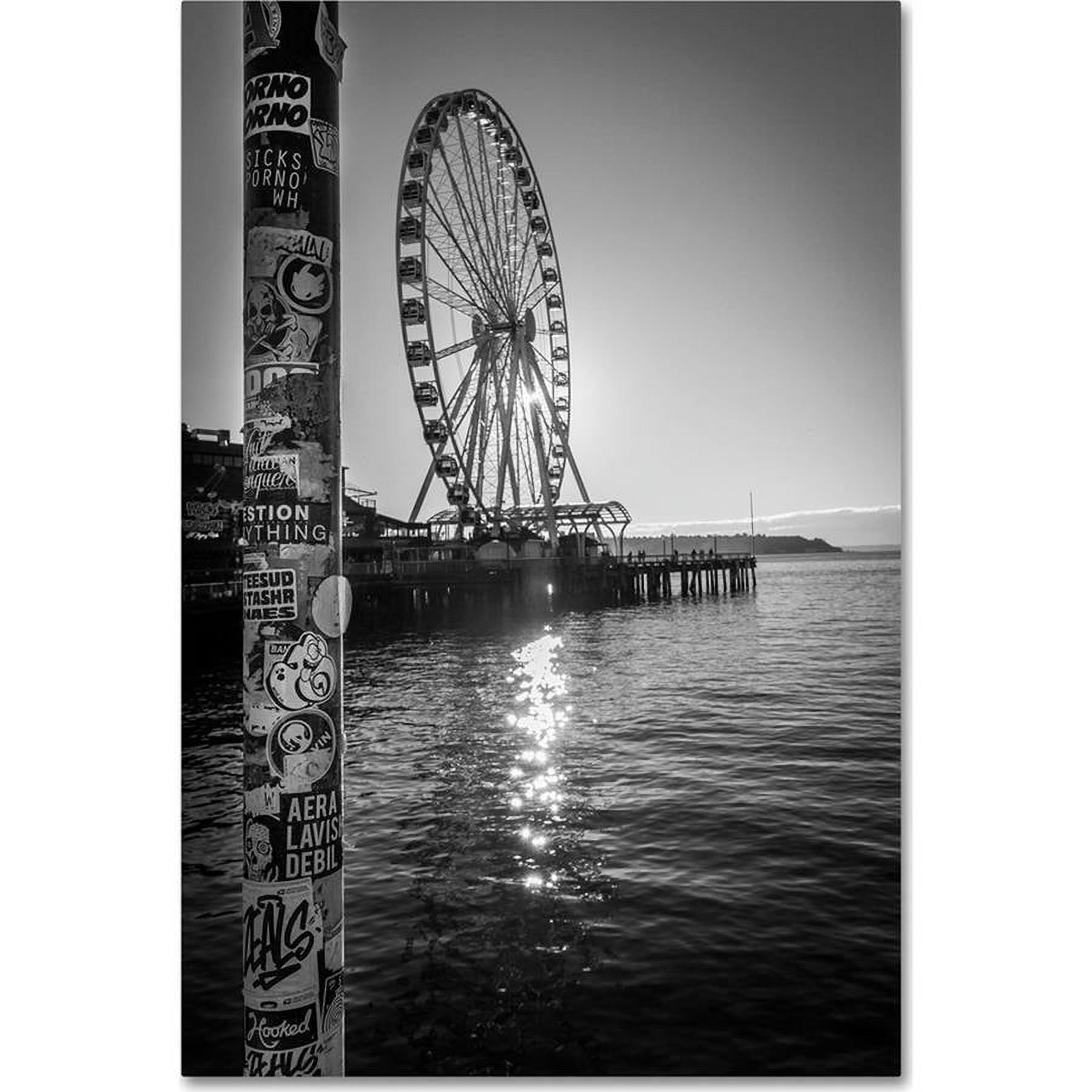 Trademark Fine Art "Seattle's Waterfront" Canvas Art by Yale Gurney