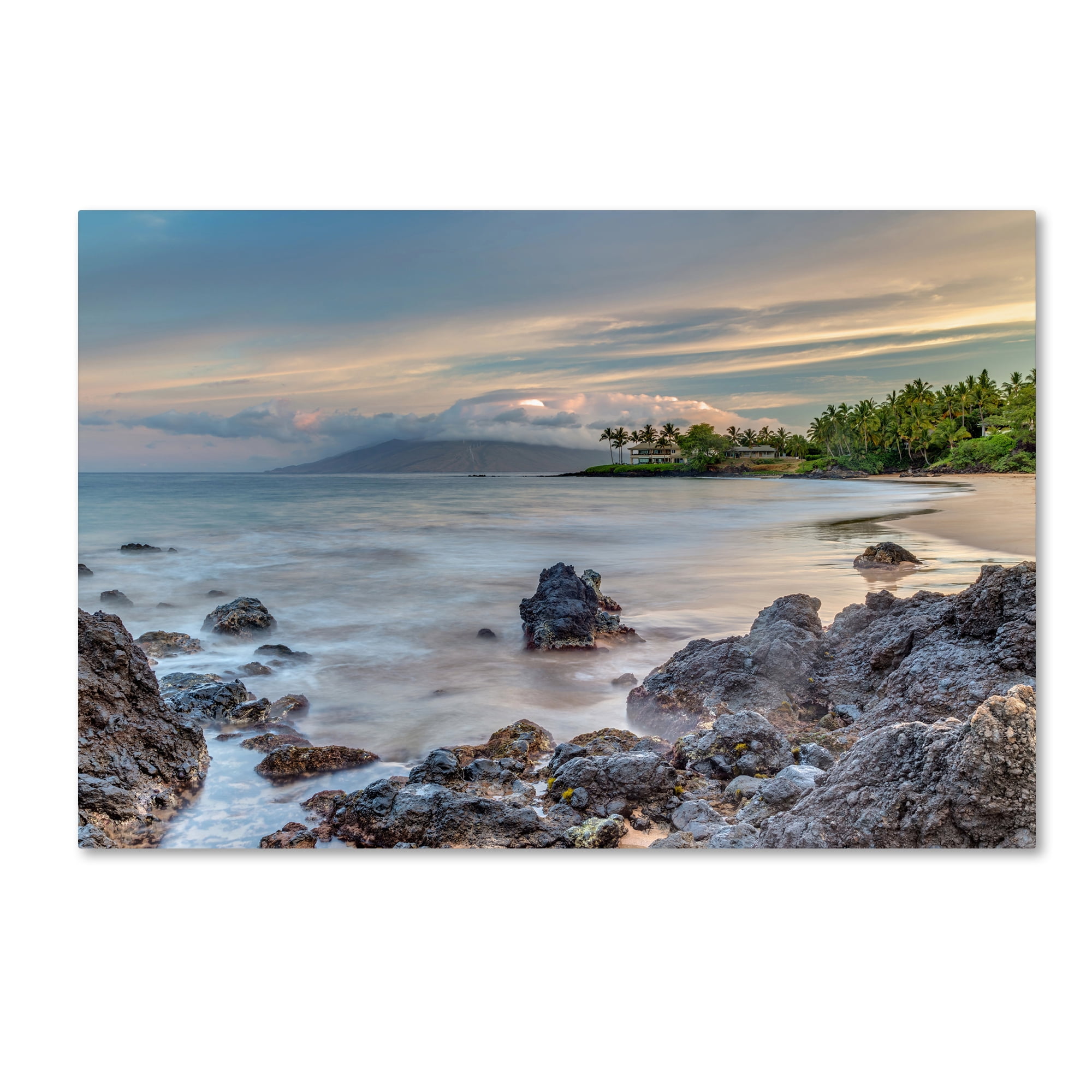 Trademark Fine Art 'Secret Beach Sunrise Maui' Canvas Art by Pierre Leclerc