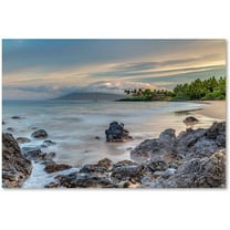 Trademark Fine Art 'Secret Beach Sunrise Maui' Canvas Art by Pierre Leclerc