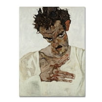 Trademark Fine Art 'Self Portrait' Canvas Art by Egon Schiele