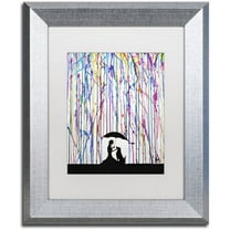 Trademark Fine Art 'Sempre' Canvas Art by Marc Allante, White Matte, Silver Frame