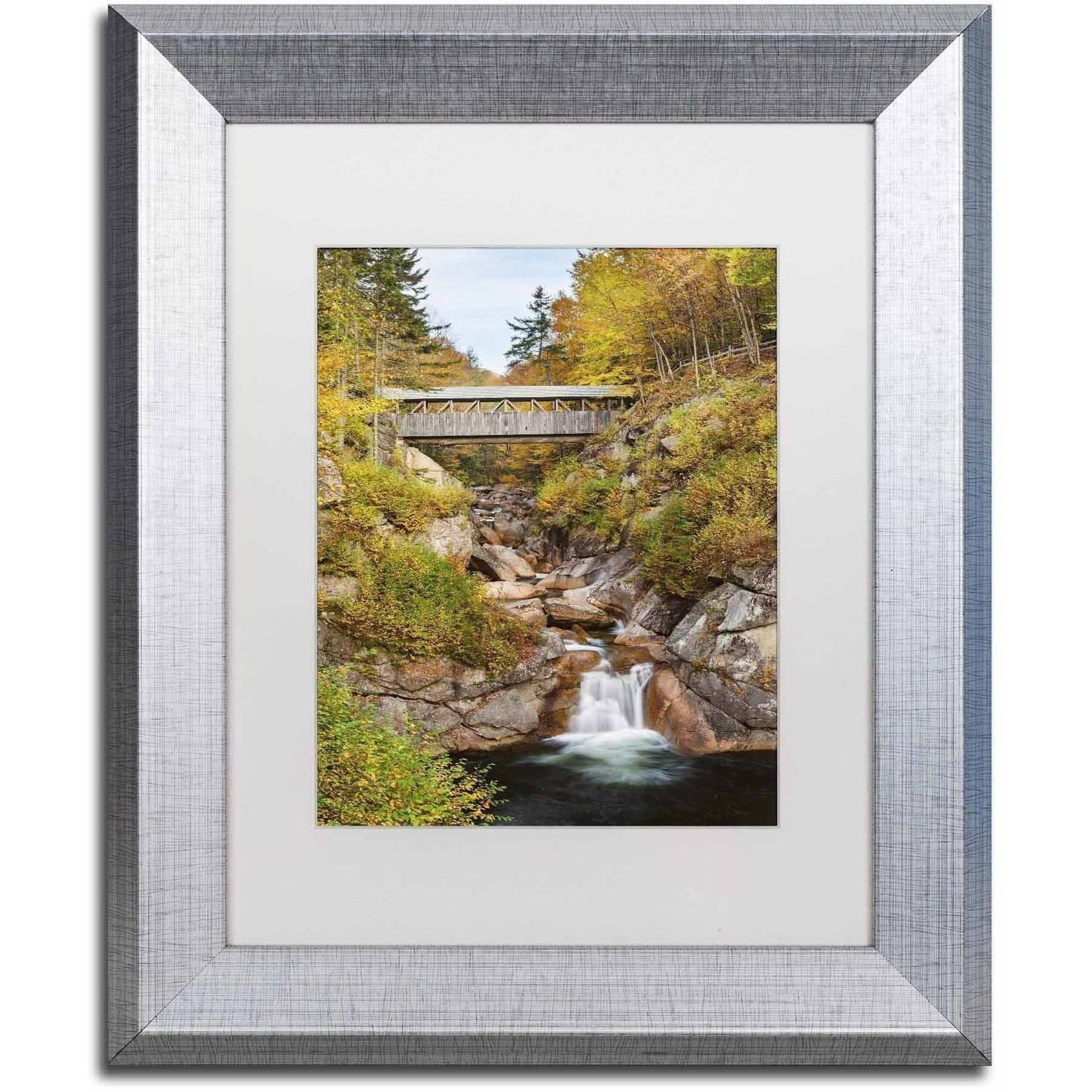 Trademark Fine Art 'Sentinel Bridge' Canvas Art by Michael Blanchette Photography, White Matte, Silver Frame