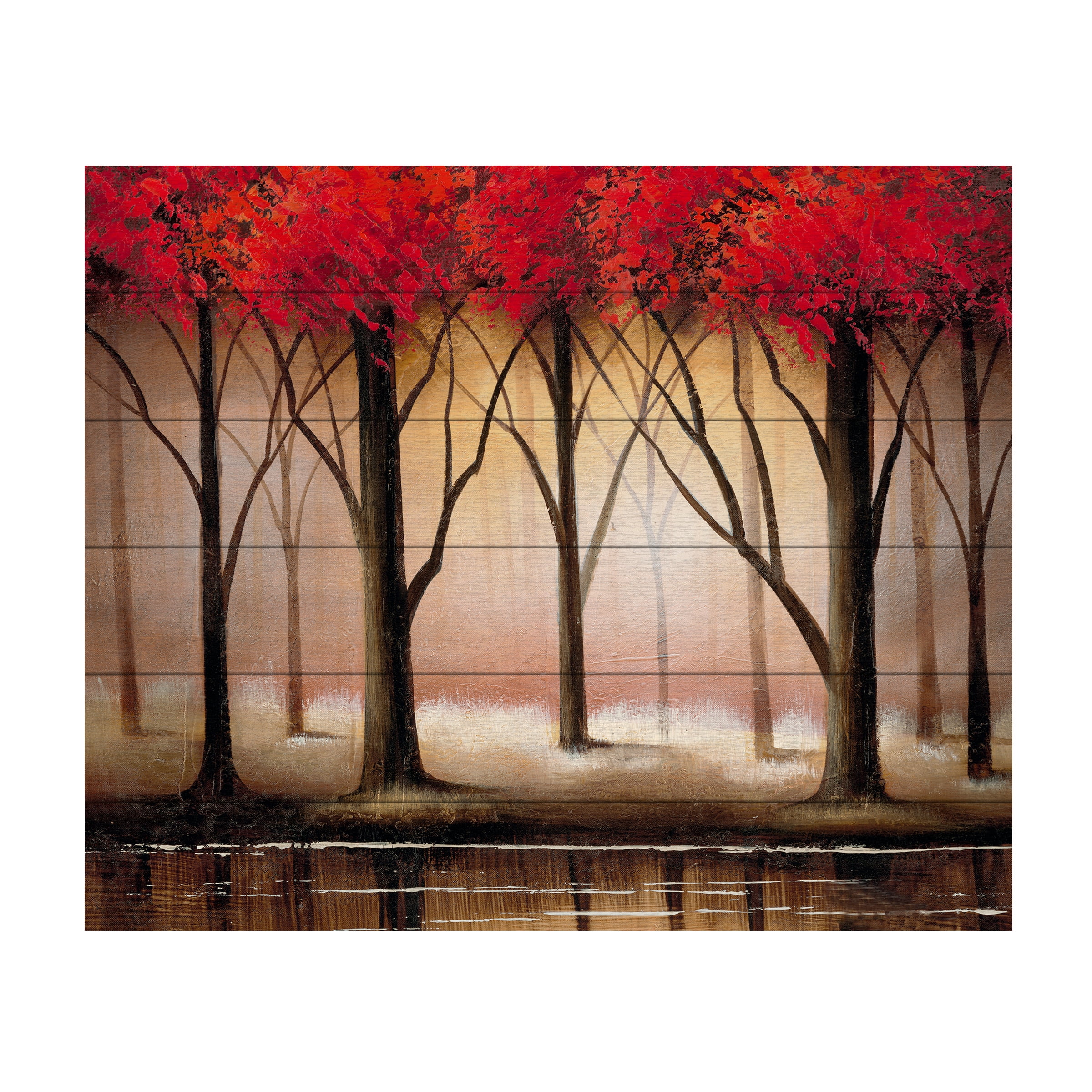 Trademark Fine Art 'Serenade in Red' Wooden Wall Art Art by Rio