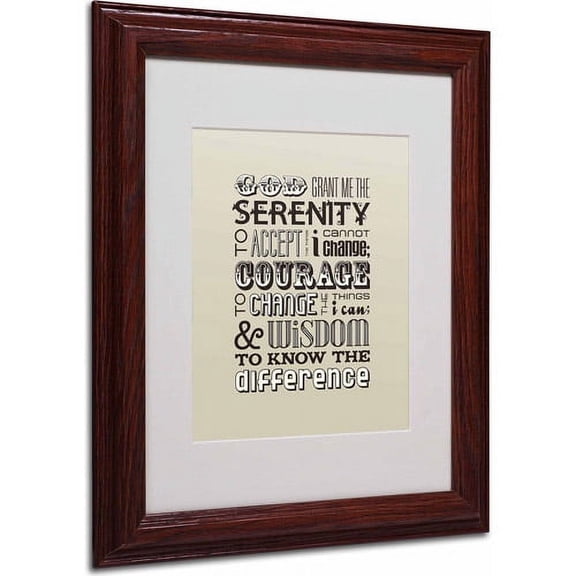 Trademark Fine Art "Serenity Prayer II" Canvas Art by Megan Romo, Wood Frame