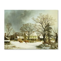 Trademark Fine Art "Seven Miles to Salem 1863" Canvas Art by George Durie