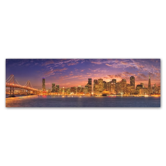 Trademark Fine Art 'Sf With Bay Bridge' Canvas Art by Doug Cavanah
